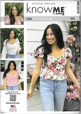 Know Me R11721 Sewing Pattern Misses Tops in 3 Styles SZ 8-16 UNCUT  2023