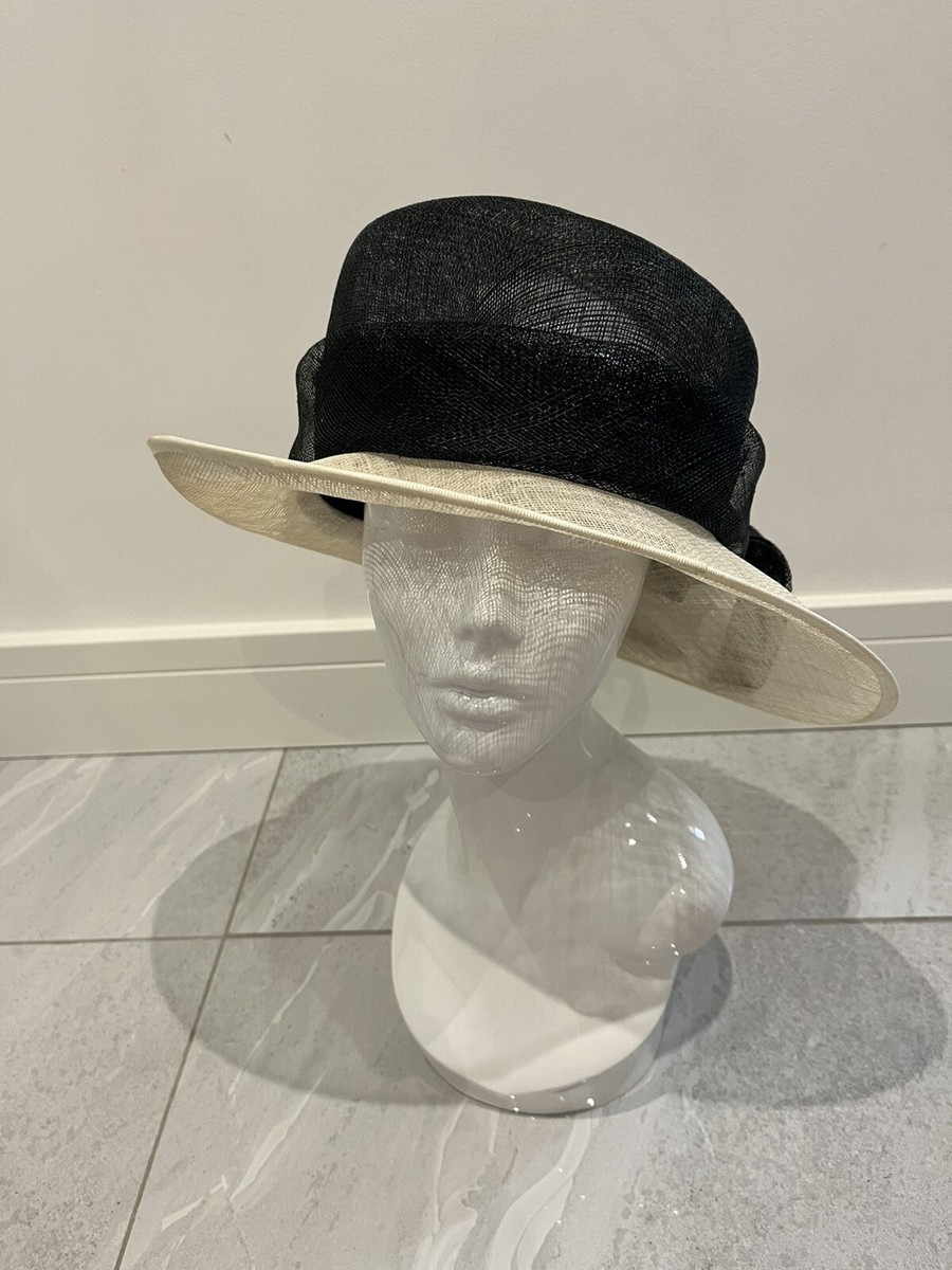 Debenhams Mens Hats Debenhams Off White Black Wide Brim Sinamay