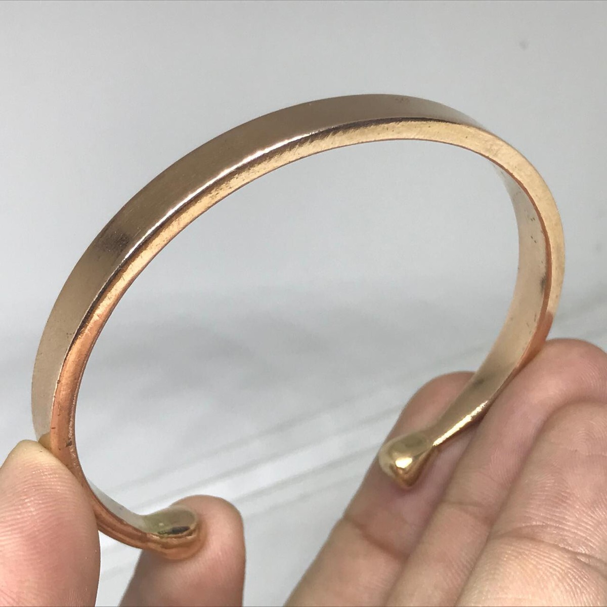 Vintage Tuarg Copper Cuff Bracelet Men Artisan Crafted Minimalist