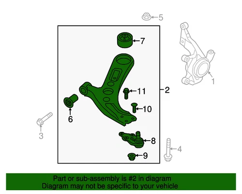 GENUINE Lower Control Arm LEFT & RIGHT for 14-19 Kia Soul 54500B2000 54501B2000 - Picture 6 of 9