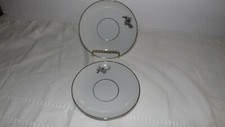 Lot of 2 VTG FUKAGAWA Arita Hand Painted Floral Pinecone Pattern No.927 Saucers