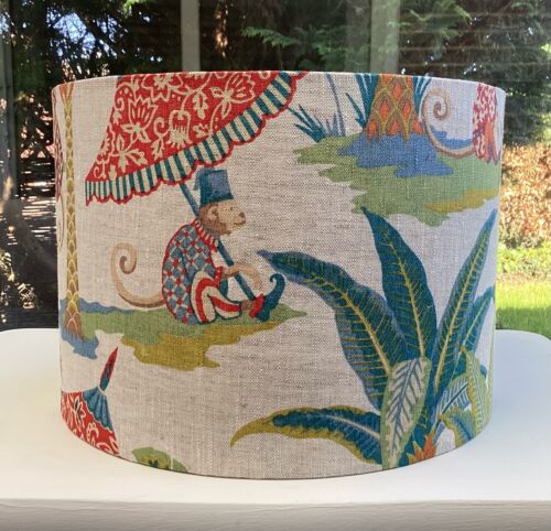 Lampshade Woven Red stripe on Woven French Linen Ceiling Table Floor Lamp Shade - Picture 12 of 99