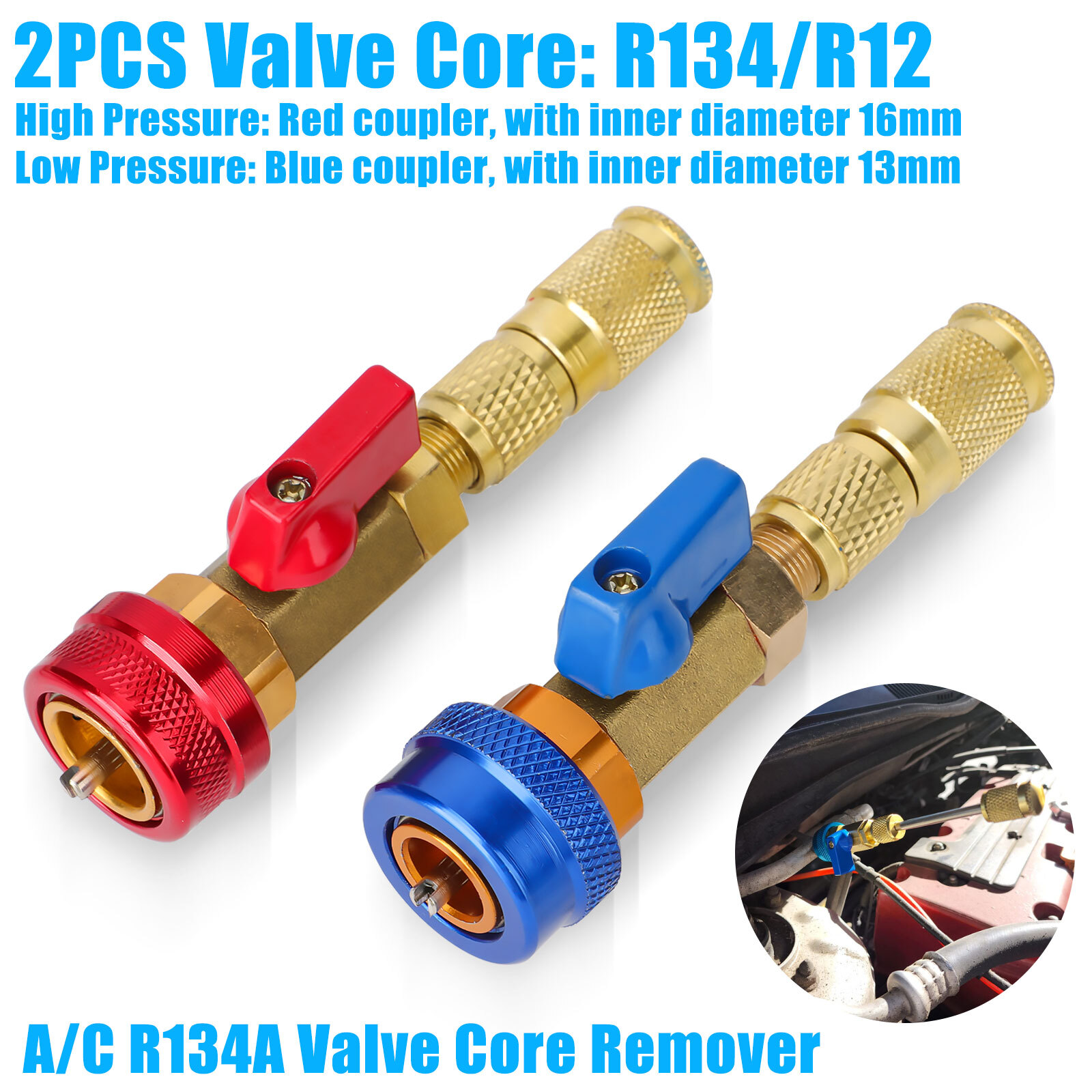 Kit 102 Pièces Noyaux Valve Climatisation - R134a/R12 Voiture/Vélo