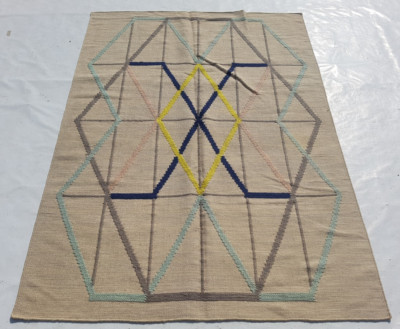 Vintage traditioneller handgefertigter Ikea Kelim Teppich für Wohndeko 185x128 cm