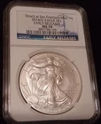 2014 S $1 AMERICAN SILVER EAGLE NGC MS70 EARLY RELEASES BLUE LABEL #3857184-105