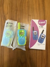 Travel T-388 Walkie Talkie - Pack of 2 - Light Blue And Green