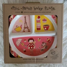 Sugar Booger Divided Suction Plate Cupcake Madeline Paris Suction Cup Base A974