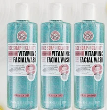 3 X Soap & Glory Face Soap And Clarity 3-In-1 Daily Detox Vitamin C Facial Wash
