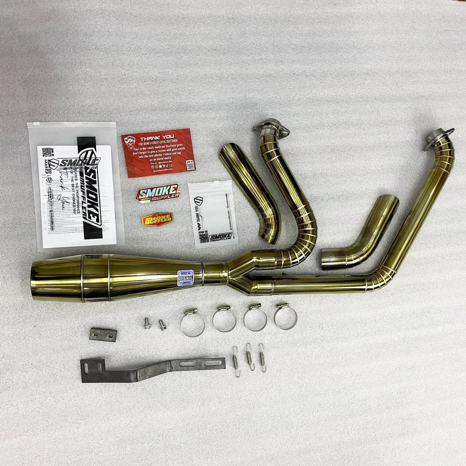 Harley-Davidson Dyna Street Bob 2000-2016 sistema de escape completo 2-1 Foto 3 de 4