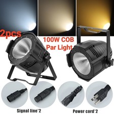 2PCS 100W COB LED Par Light Stage Audience Blinder Lighting Warm Cool White Show