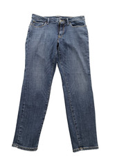 Calvin Klein Women's Jeans Size 12 Blue Straight Leg High Rise Stretch