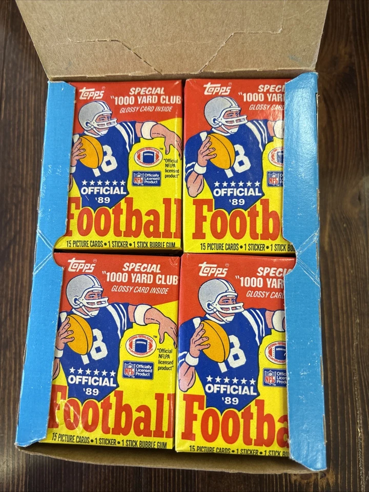 Caja de cera de fútbol americano Topps 1989 36 paquetes sellados Foto 2 de 3
