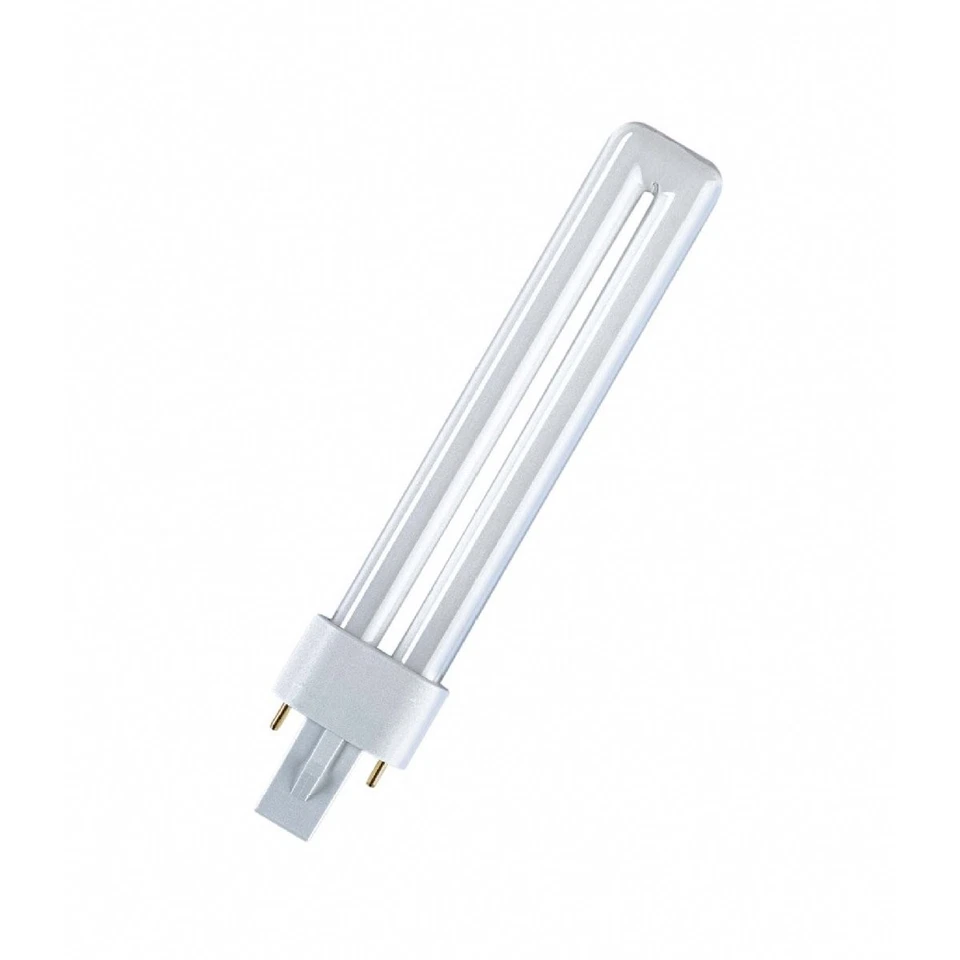 Osram Kompaktleuchtstofflampe DULUX S - G23, 830 Warmweiß - 9W - 10 Stück Lampe