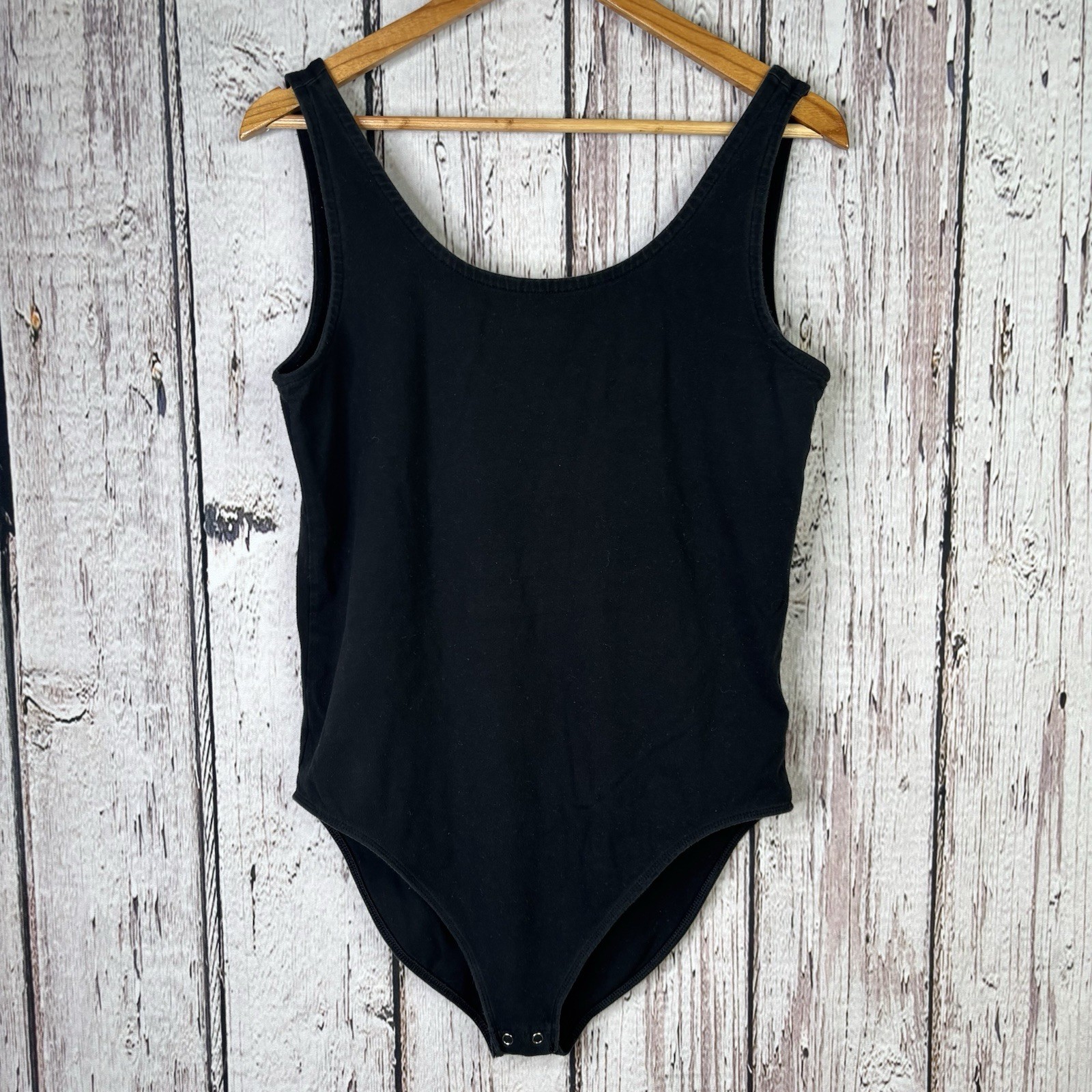 GAP Basic Black Bodysuit Women’s Large Sleeveless… - image 1