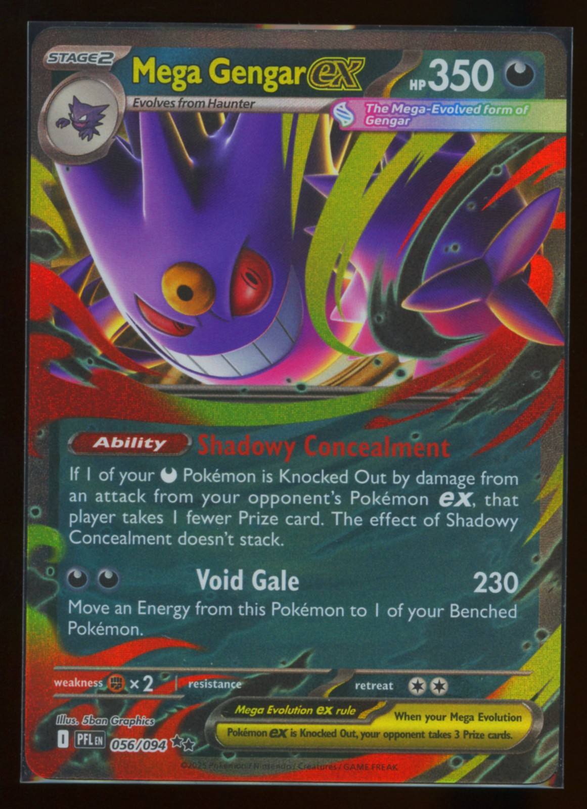Mega Gengar ex #056/094 ME02: Phantasmal Flames (Holo) - NM/M