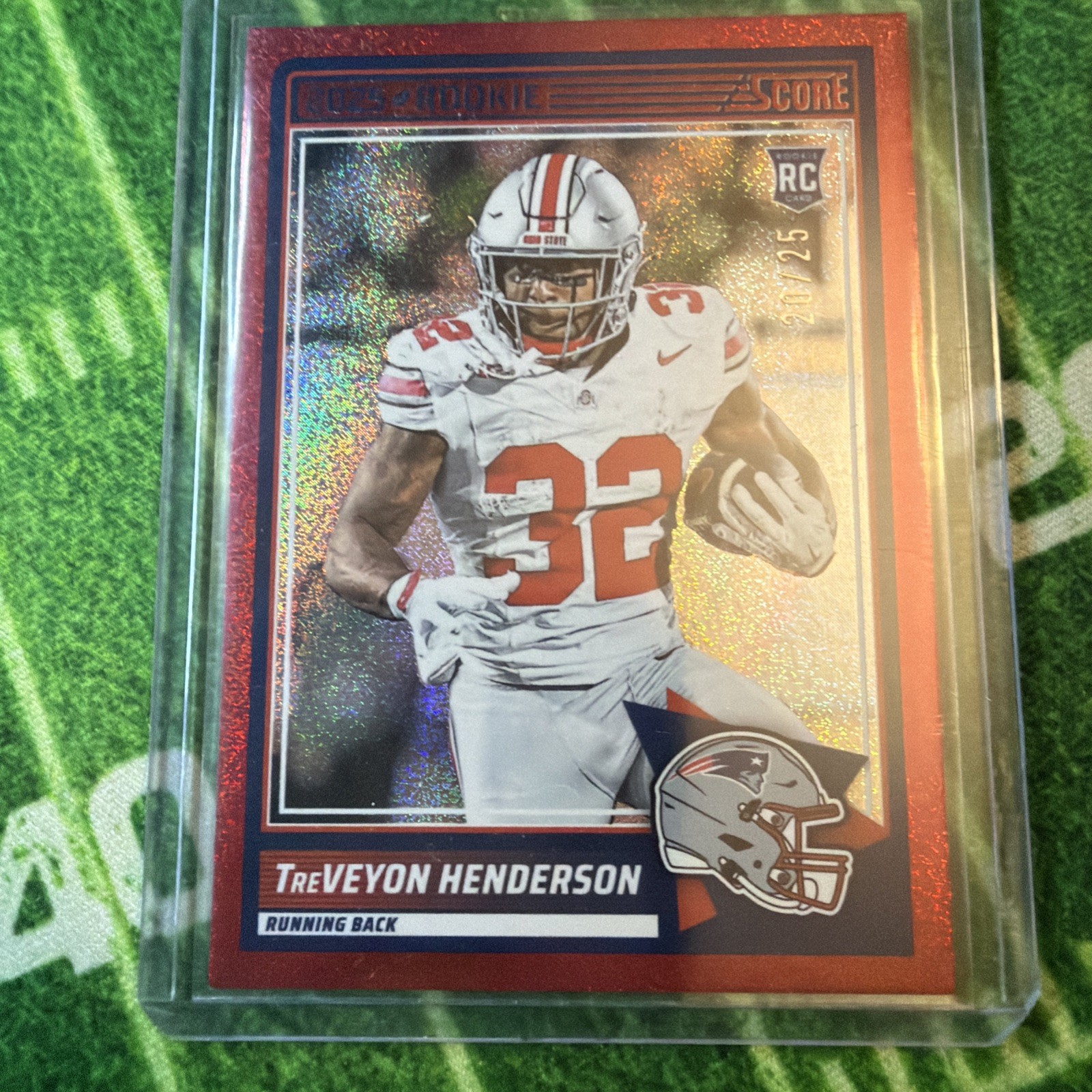 2025 Score - Rookies Treveyon Henderson #59 Red Dots /25 (RC)