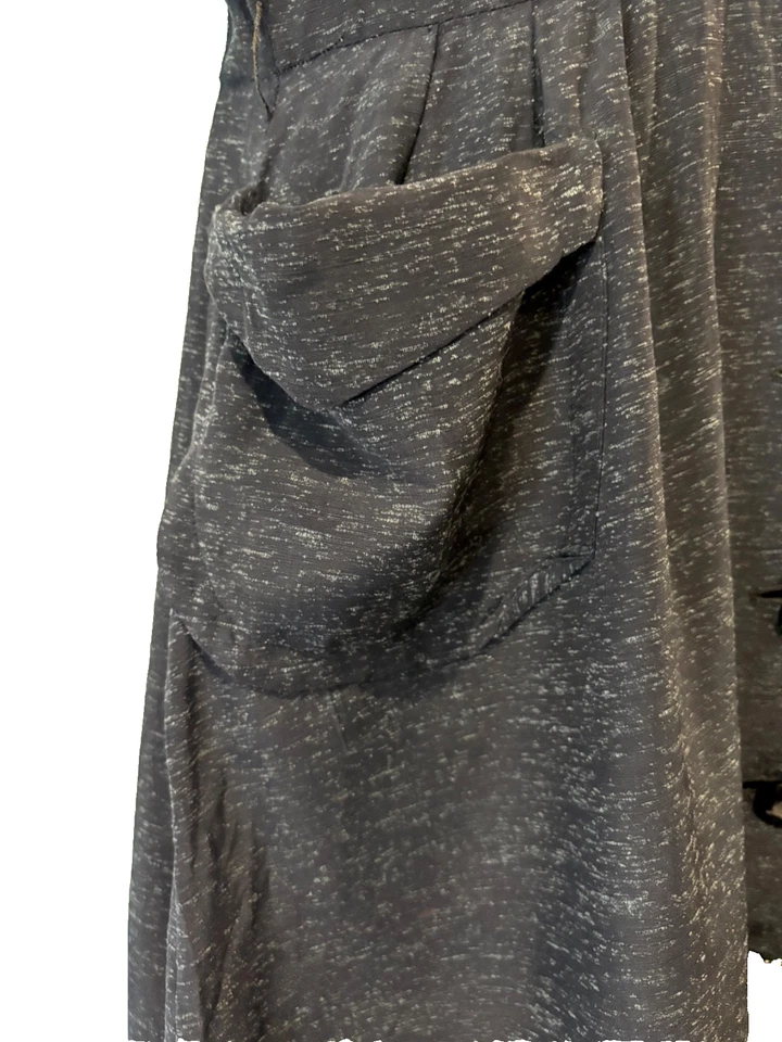 Винтажный 1940-х годов платье темно-синий серый Flecked день платье вырезка рокабилли большой - Изображение 4 из 4