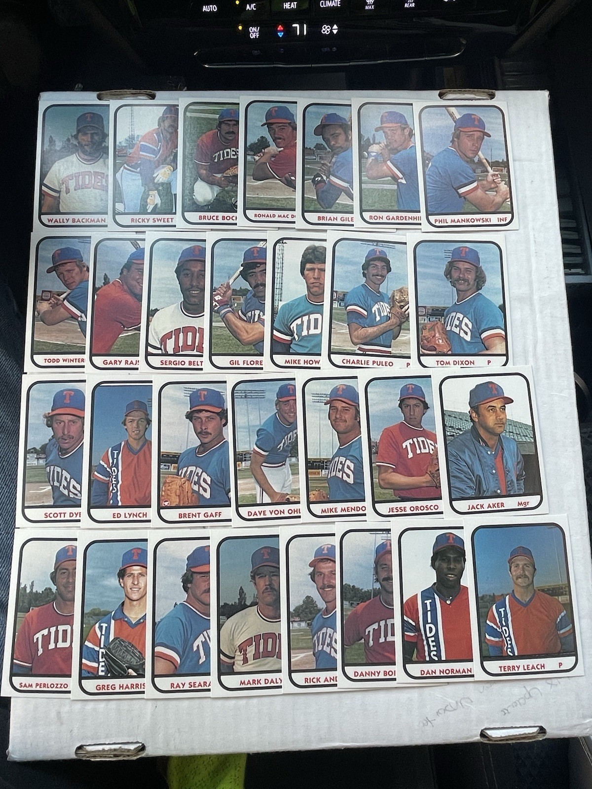 1981 Tidewater Tides 29 Card Complete Team Set  TCMA Wally Backman Orosco Bochy