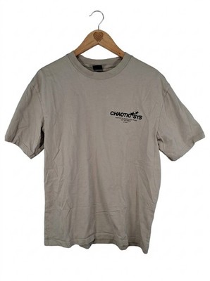 FSBN Herren T-Shirt Chaotic Sys Streetwear Beige Gr. M Relaxed Fit