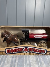Vintage ERTL Horse Wagon Coin Bank True Value Hardware Promo 1990-New in Box