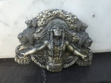 Bergamot Siskiyou Leather Buckle Co Arroyo Grande Belt Buckle Praying Indian