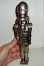 GODINGER SILVER PLATE TOY SOLDIER NUT CRACKER CHRISTMAS NUTCRACKERS ORNAMENT