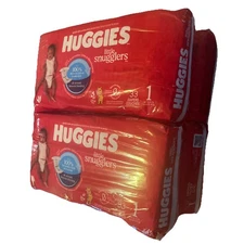 Huggies Little Snugglers Size 1 Diapers Up to 14 lbs. 132 Ct (4 packs of 33) P1