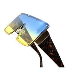 Oversized Modern Retro Shield Party Raver Club DJ SUN GLASSES Large Beach Lentes