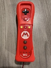Nintendo Wii Mario Controller Remote Motion Plus Red Limited Edition RVL-036
