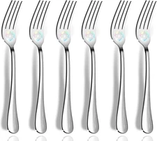 Forks, Dinner Forks, Set of 6 Top Food Grade Stainless Steel Table Forks 8 Inche