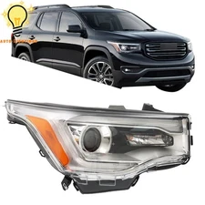 For 2017-19 GMC Acadia SL Right Side Halogen W/O LED DRL T3W Headlight Headlamps