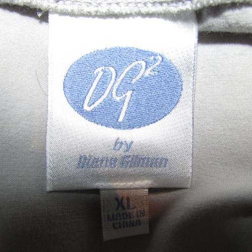 Diane Gilman DG2 Lace Trim Hi-Low Sweatshirt Tunic Top Gray Black Lace size XL - Picture 10 of 11