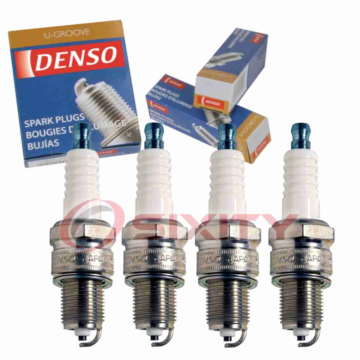 4 pc Denso Standard U-Groove Spark Plugs for 1980-1981 Volvo 264 2.1L L4 zh