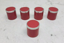 5 Pack 25mm Red Silver Push Button Operator Switch Cap Cover New See Pictures