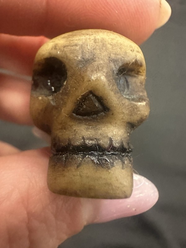 Peruvian Caliza Shamanic Skull Q’ero Carving