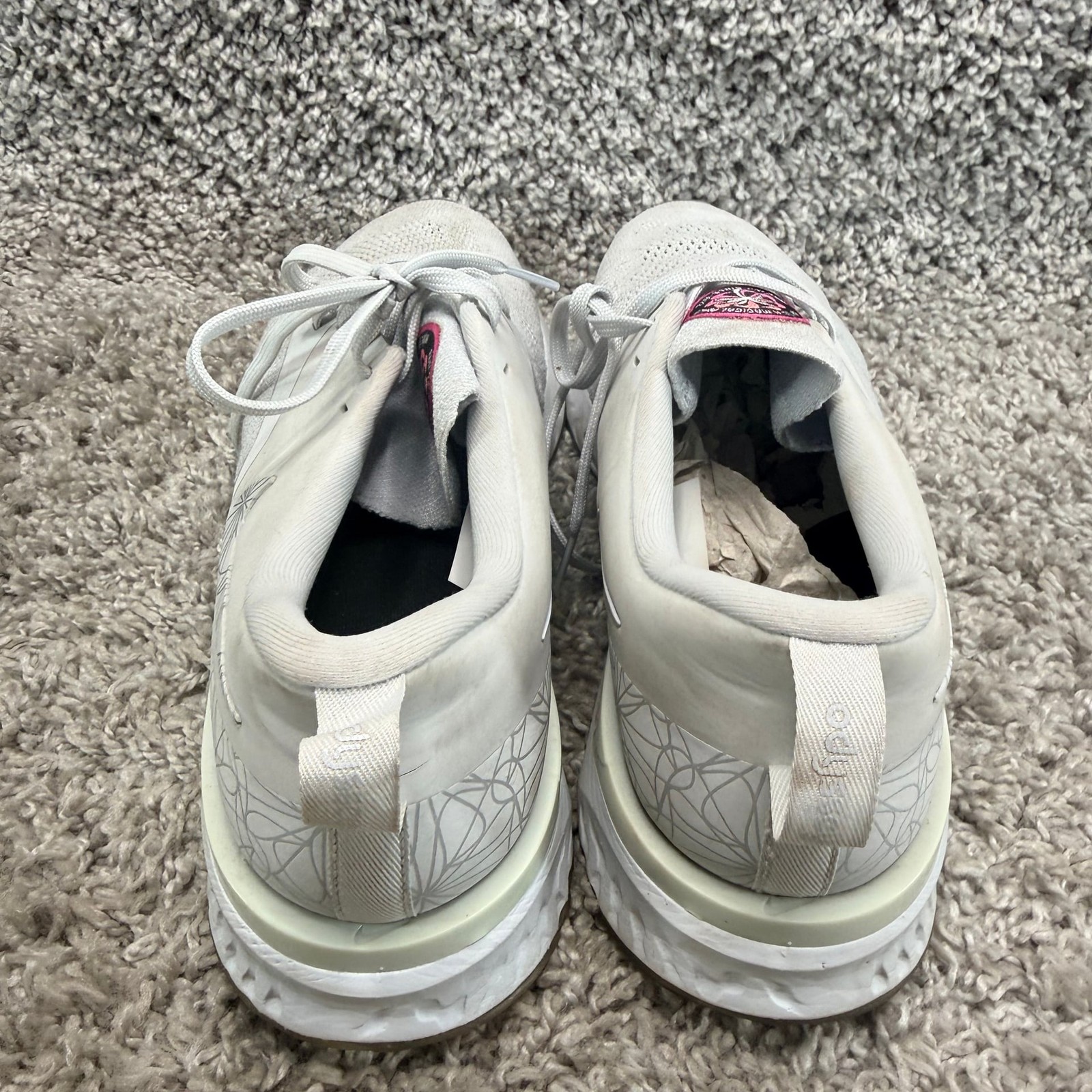 Nike Odyssey React 2 Running Shoes Pure Platinum AT9975-001 Men's Size 11 thumbnail 6