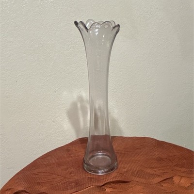 Amethyst Purple Art Glass Swung Stretched Vase 11 