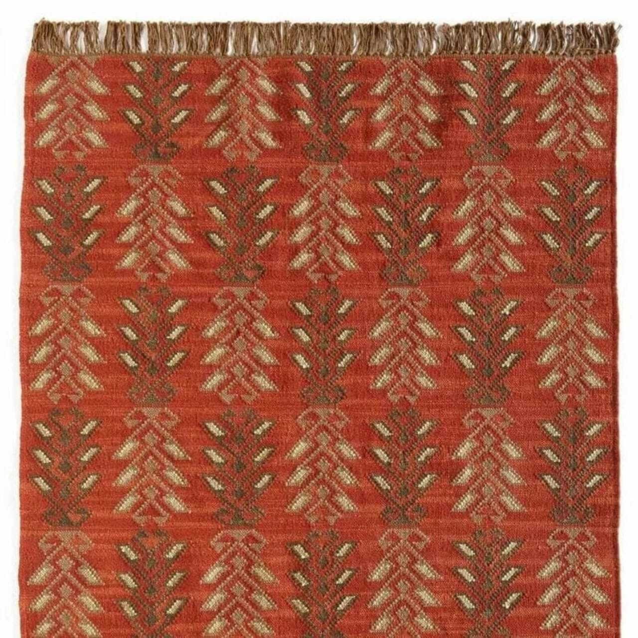 Tappeto Kilim Tappeto Tradizionale Vintage Kilim Tappeto Iuta Lana Naturale Tessuto a Mano foto 3