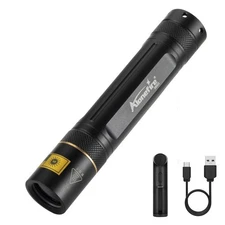 SV003 10W 365nm UV Flashlight Portable USB Rechargeable Woods Lamp Black Ligh...