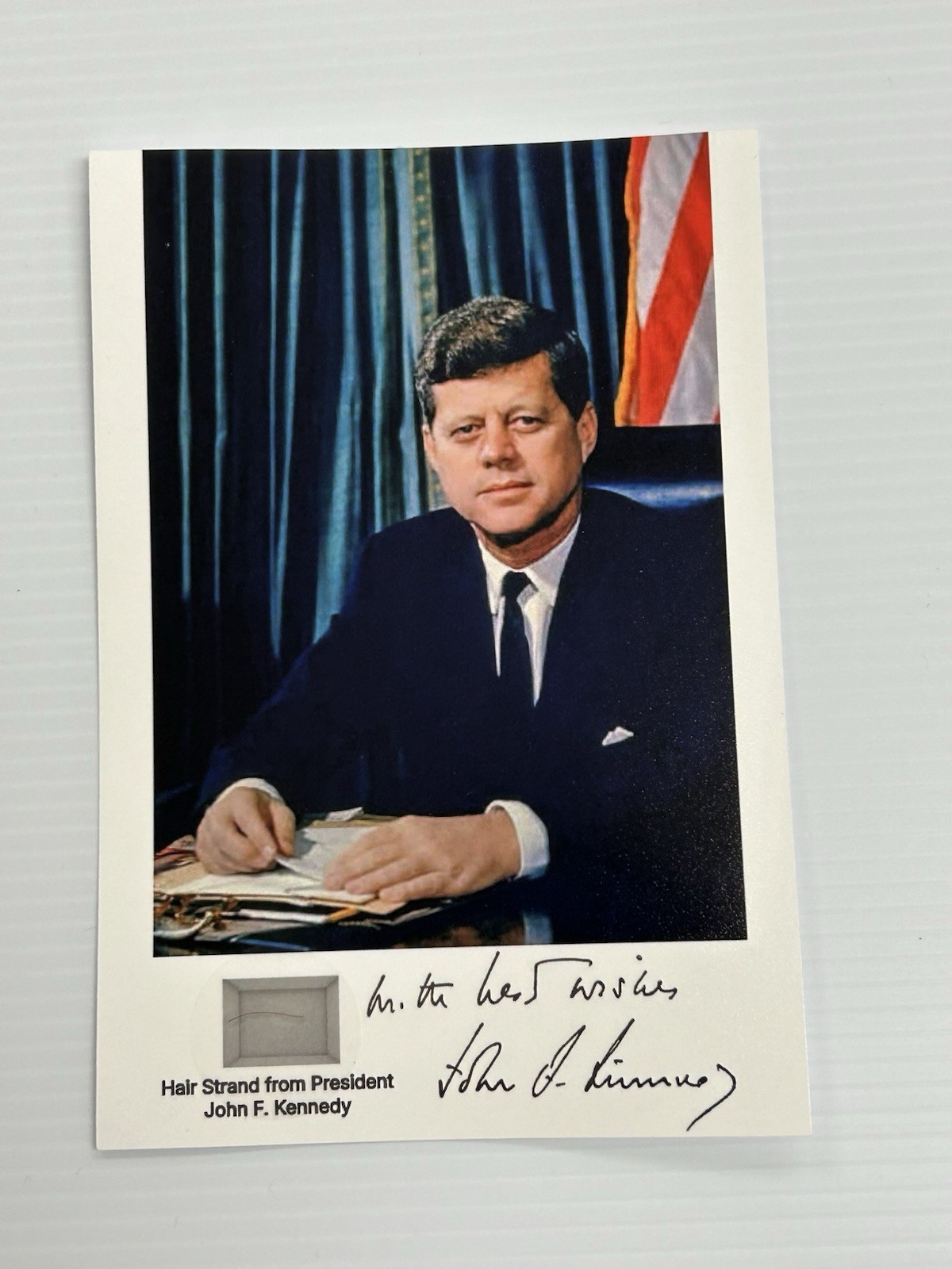 President John F. Kennedy hair strand JFK lock of hair relic Jack