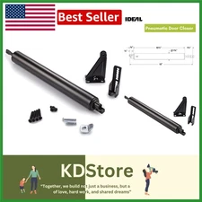 Standard Duty Pneumatic Storm & Screen Door Closer — Adjustable, Secure, Easy...