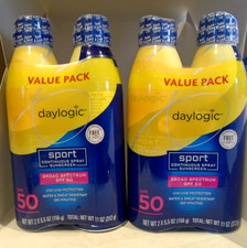 Daylogic Sport Continuous Spray Sunscreen SPF 50 5.5 oz 4-CANS 2.73 per gallon