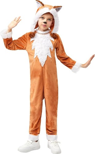 Fox Costume Kids, Girls Fox Costume Jumpsuit for Child Toddler Halloween