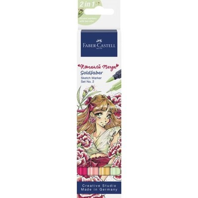 Faber Castell 4er Etui Goldfaber Sketch Marker Romantic Manga Collection Set No.