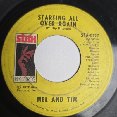 Mel And Tim Starting All Over Again  7'' 45 Stax STA-0127