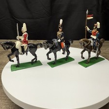 Vintage Lead Soldier On Horseback. Lot Of 3