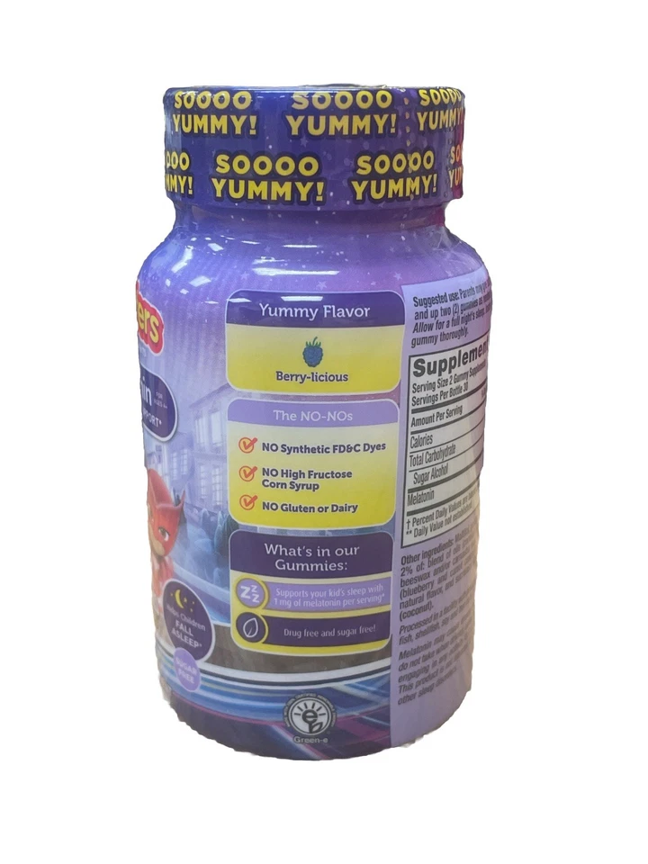 L'il Critters PJ Mascarillas Melatonina Suplemento Gominolas 60 Gomitas 2 Botellas 02/2026+ Foto 3 de 4