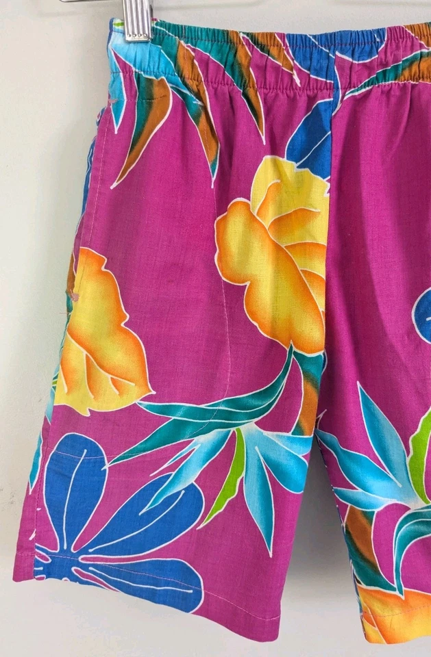 Винтажные гавайские шорты 80-х Jams World Surf Line на шнурке для детей мальчиков девочек L M - Изображение 3 из 4
