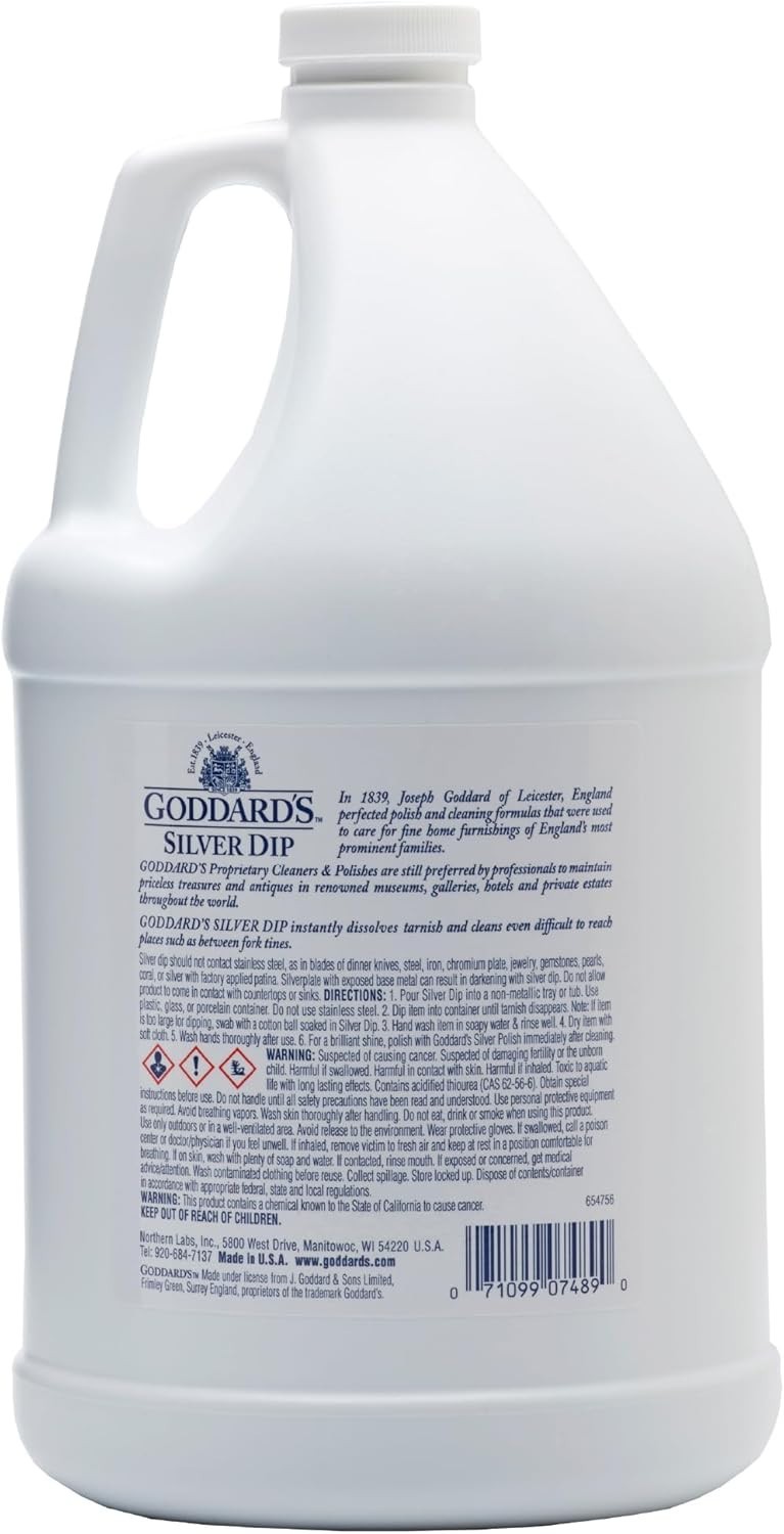 1 Gallon Professional Silver Care Dip - Safe & Kosher Certified Jewelry Cleaner