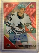 William Eklund 2024-25 Upper Deck Allure Hockey Red Rainbow Auto #64